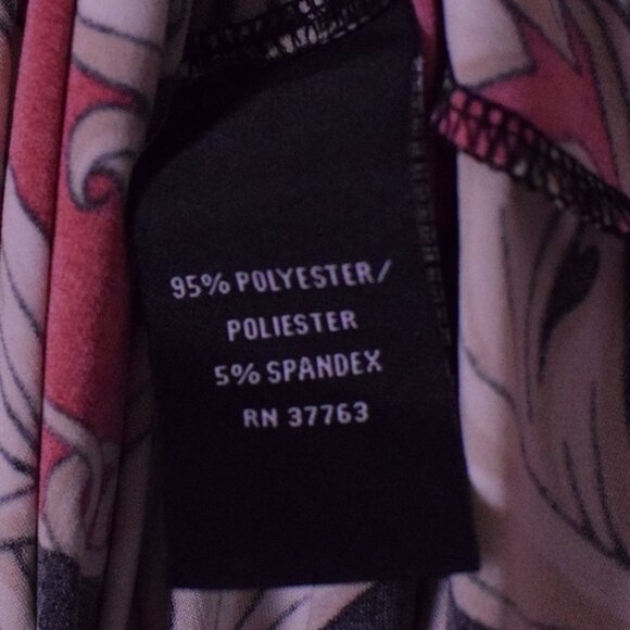 Rafaella Women's Black & Red Linked Scroll 3/4 Sleeve Midi Dress - Size 8 - Picture 8 of 8